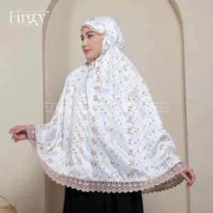 Bergo Umroh Motif Full Bordir perlengkapan haji dan umroh