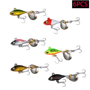 6PCS Long Shot Hard Baits Artificial Wobbler For Trolling Carp Fishing Tackle Swimbait Fishing Lures Sinking VIB Spinner Tail