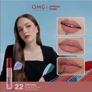 OMG Lip Cream Ombre 22 Crushed + 12 Scarlet  Ombre Chic & Gloss Finish | Hasil Ombre Natural & Elegan | Tahan Lama