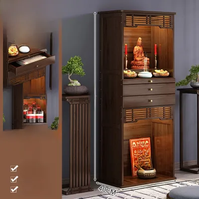 Economic New Chinese Style Altar Cabinet Home Use for Offering Gods Statues Guan Gong Buddha Table Incense Altar Benches