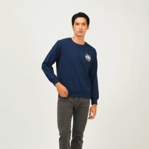 EDWIN JEANS - ICELAND NAVY Sweatshirt Lengan Panjang LS - Top Man Graphic Sweatshirt