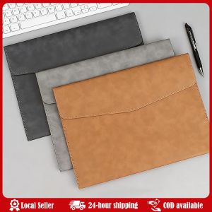 PU Leather A4 Document Bag File Folder for Office & Travel Stylish Organizer Portable Leather Document Bag with Handle Waterproof Business Briefcase Large Capacity Laptop Cases Office Organizer