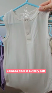 SG - Buttery Soft Bamboo Baby Sleeveless Romper Onesie Bamboo Romper Bodysuit Singlet Romper Newborn Romper