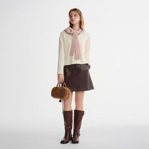DUSHU | Large Size Floral Jacquard Knitted Cardigan