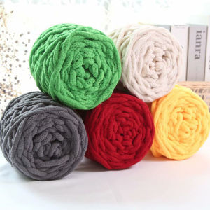 Chunky Chenille Yarn Soft Thick Fluffy Crocheting Knitting Bulky Velvet Blanket Plush Weaving DIY Crafts Handmade Yarn