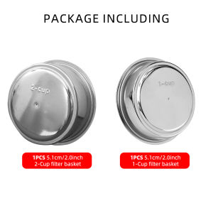 Pressured Double Layer 51mm Stainless Steel Coffee Filter Basket With Puck Screen Coffee Pressurized Porous Filter Strainer