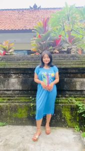 dress wanita bali motif bambu dress oleh bali termurah terbaru