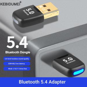 USB Bluetooth 5.4 Adapter 5.3 Audio Dongle Adaptador Mini USB Wireless Receiver/Transmitter For PC/Laptop Driver Free