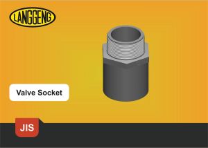 Langgeng Valve Socket JIS-AW 1x3/4" - Fitting PVC