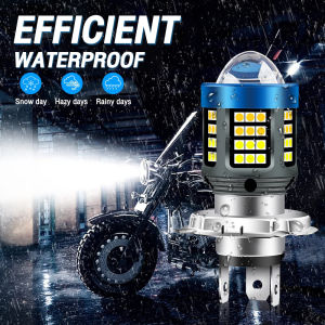 Motorcycle Headlight LED Bulbs H4 H6 1209 73SMD Waterproof Headlight 120W DC12V-60V White+yellow 2 Colors 12000LM