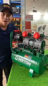 Máy Nén Khí Không Dầu Dekton 25L DK-AC2925 1.5HP Bảo hành máy 1 năm 100% Dây đồng