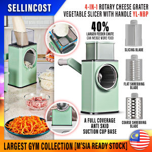 SellinCost 4in1 Multifunction Vegetable Cutter Slicer Hand Rotary Multipurpose Food Processor Cordless Chopper Cutter Vegetable Slicer Shredder Scraper (Dapur Kitchen) Kitchenware Tool ML-6619 ML-1391