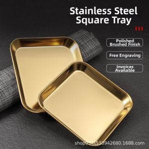 Thickened Square Korean Style Golden Grill Pan