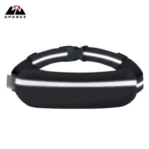 UPGREE Men’s Waist Bag Fashion Fitness Bag Ultra Light Crossbody Bag Sports Bag Waterproof Large Capacity Street Bag 360° Reflective Strip Design Casual Bag Travel Bag Phone Pouch For Men Women