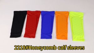 Football Shin Guard Socks Sleeves with Foam Calf Compression Sleeve Honeycomb Pads Soccer Equipment