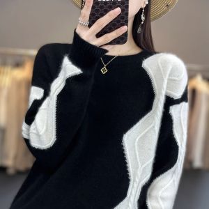Autumn Round Neck Sweater Thick Wool