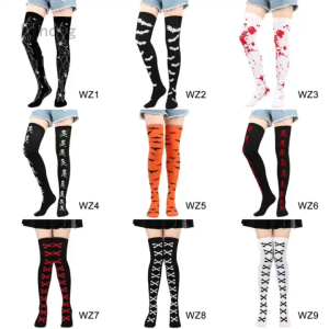 Vớ Đùi Halloween Họa Tiết Dơi Nhện Đầu Lâu Cá Tính Phong Cách Ma Mị Co Giãn Tốt Dành Cho Nữ