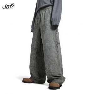 INFLATION brand ice crack washing logging pants autumn and winter new products windproof and splash proof cutting workwear casual pants