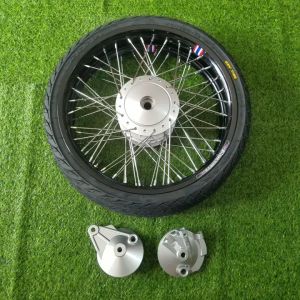 Bánh Căm WAVE 110 Kèm Vỏ Ruột Và Má Đùm Trước Sau Lắp như ZIN Không Cần Chế  HTH114 MSP 2404