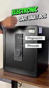 EXPOSE Safety Box LCD Fingerprint Password 45cm Three layer Large Space Remote Anti-theft Safe Full Steel Office Storage Chest Safe