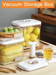 1PCS Food Vacuum Storage Box Sealed Kitchen Fresh-Keeping Box Large Capacity Food Transparent Storage Container with Vacuum Pump