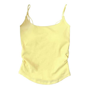 MIANXIANZHI | Dopamine Strap Womens Bralette Backless Integrated Vest Summer Outerwear Base Shirt Thin Short Pure Color Commute Style