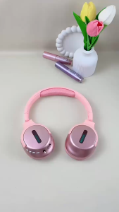 B24 Headset Bluetooth Wireless Earphone HiFi Stereo Super Bass LED Headphone Mic Warna Elegan