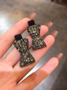 Full Drill Butterfly Knot Small Hair Clip Womens Bangs Clip Fringe Hairpin Single Row High End New 2025 Side Hair Accessory