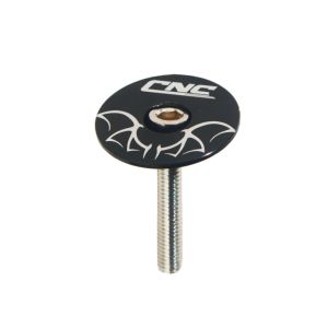 CNC 1-1/8 Inch Bike Headset Top Cap with M6 Bolt Aluminum Alloy Fork Stem Cap Cover for MTB Road Bike