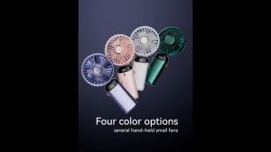Mini Handheld Fan Portable Personal Fan Hanging Neck Fan 90° Adjustable USB Rechargeable 6000mAh Small Desk Fan 5 Speed for Home Office Travel