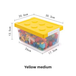Large Particle Building Blocks Storage Box Toy Assembly Classification Management Magnetic Plate Storage Box Plastic Storage Box