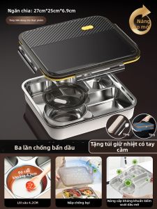 YOULUNMEI | Hộp Cơm Inox Có Ngăn Bento