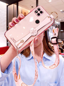 Redmi Xiaomi 10A Phone Case Womens Style Silicone Soft Shell Wristband Crossbody Hanging Rope Anti-Fall Creative Design