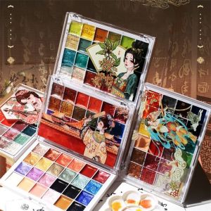 24-color pearlescent solid color mixed watercolor pigments solid pigments nail art hand painting fine arts