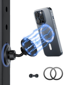 KIORAFOTO MagSafe Dual Magnetic Phone Mount Gym Cellphone Holder For iPhone 16 15 14 13 12 Series &More Android Smartphones Can Attach to Gym EquipmentCarsGolf CartsYachts