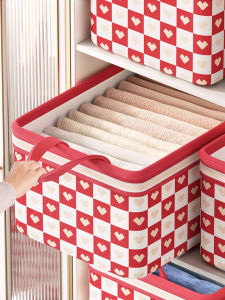 Large Capacity Foldable Cloth Storage Box with Drawstring for Clothes And Pants Home Use Wardrobe Organizer Handheld Basket