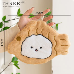 Tlife Snapper Coral Velvet Hand Towel Double Layer Thick Super Absorbent Fish Hanging Style Couples Home Fabric Towel