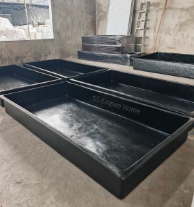 NEX 8 x4x1 Black Fiberglass Fish Tank Water Pond Aquarium Premium Heavy Duty Kolam Ikan Tangki Air Akuarium Arowana Koi