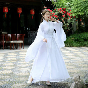 ผู้ใหญ่ ผู้หญิง ชุดฮั่นฝู สไตล์จีนแบบดั้งเดิมเครื่องแต่งกายโบราณ Super Fairy บรรยากาศ นักเรียน Daily Drifting รุ่นใหม่