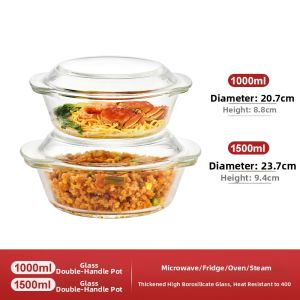 Domestic Covered Heat-Resistant Glass Baking Dish
