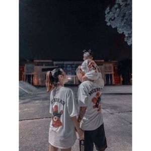 Đồng Phục Gia Đình Có Cổ Màu Xanh Ya