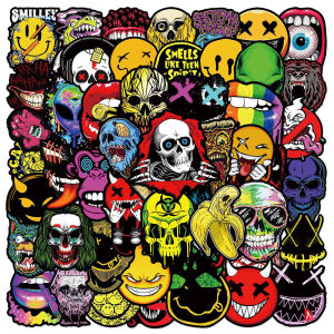 50 Pcs Halloween Horror Face Graffiti Stickers for Scooters Trolley Boxes Cars Motorcycles Helmets Waterproof Stickers⚡PH deliveryIn stock⚡