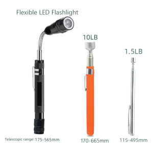 Telescoping Magnetic Pickup Tool Stick Set Inspection Mirror Telescoping LED Flashlight Cool Gadgets For Men Dad Husband Kids
