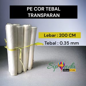 Plastik Cor PE Lebar 200 CM / Plastik PE Bening (Transparant)