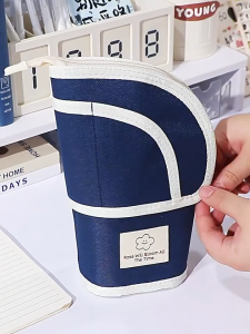 Multifunctional Retractable Pen Holder Large Capacity Pencil Case Student Pencil Ruler Stationery Bag Storage Bag