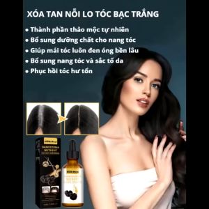 Serum Dưỡng Đen Tóc Linh Chi SOUTH MOON - Tinh Chất Giúp Đen Tóc Phục Hồi Tóc Hư Tổn Làm Sạch Sâu Bụi Bẩn Da Đầu Tăng Cường Chân Tóc Tóc Chắc Khỏe Dày Hơn Đen Hơn Giảm Chẻ Ngọn Tóc Và Ngăn Ngừa Rụng Tóc Và Gãy Tóc 30ml | Moska