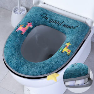 Large Size Toilet Seat Cover Thickened Special Large European Style Macaron Color Home Bathroom Toilet Mat Cushion Non-Disposable