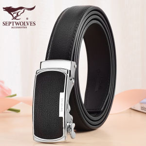 Seventeen Wolves Genuine Leather Belt Automatic Buckle Womens Fashion Business Professional Suit Pants Waist Belt 2025 New Style