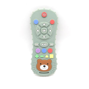 2025 new childrens remote control teethers silicone anti-feeding simulation remote control teethers food-grade soothing toys