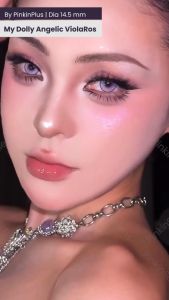 PINKINSOFTLENS My Aesthetic Dolly Angelic By PinkinPlus Nochiola Blu Violaros Softlens Normal -0.00 Minus -10.00 1 Pasang Lensa Kontak Warna Diameter 14.5mm Lensa Kontak softlen Soft Lens Murah